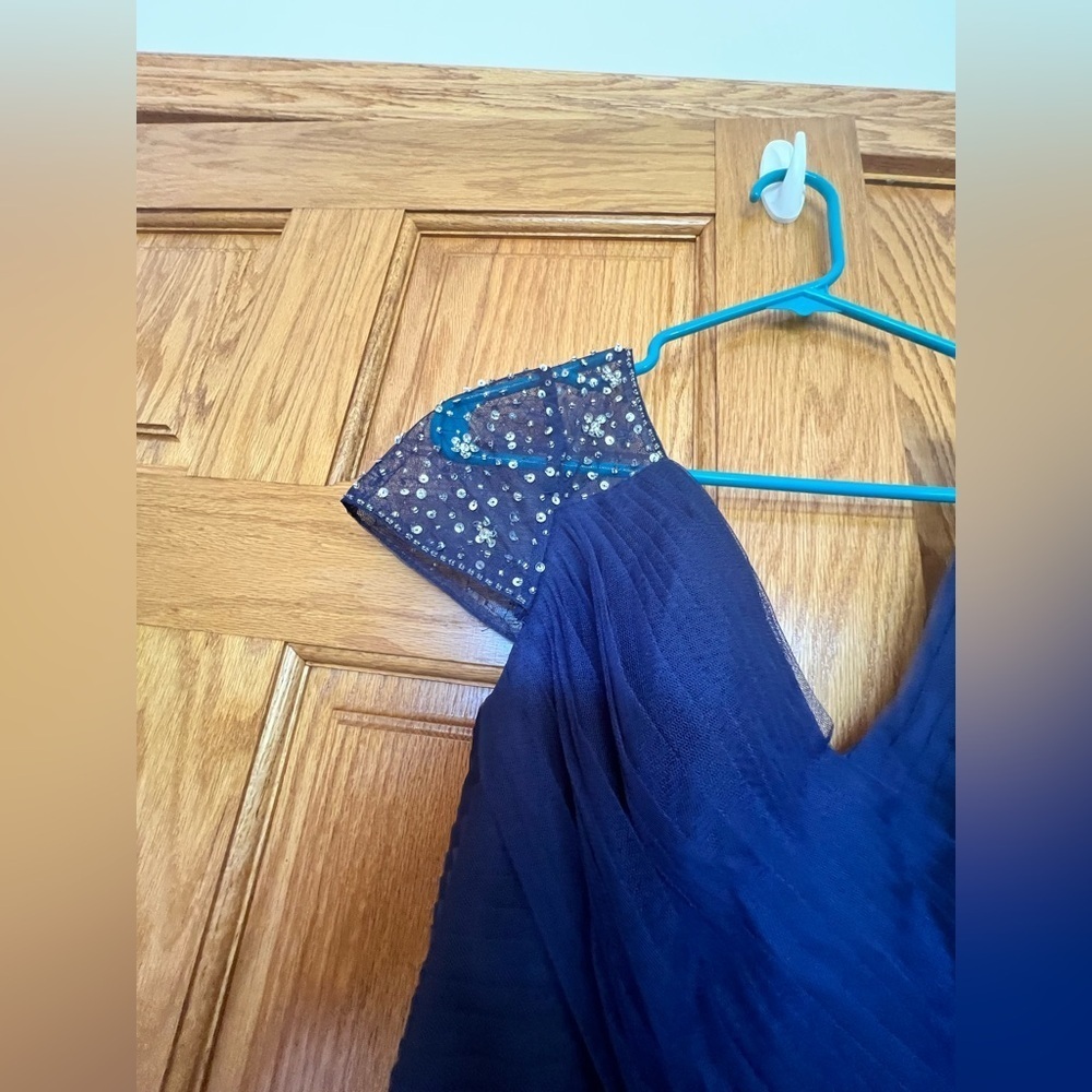 JJ's House - Elegant & Formal Navy Blue Hi Low Dress - Picture 7 of 15